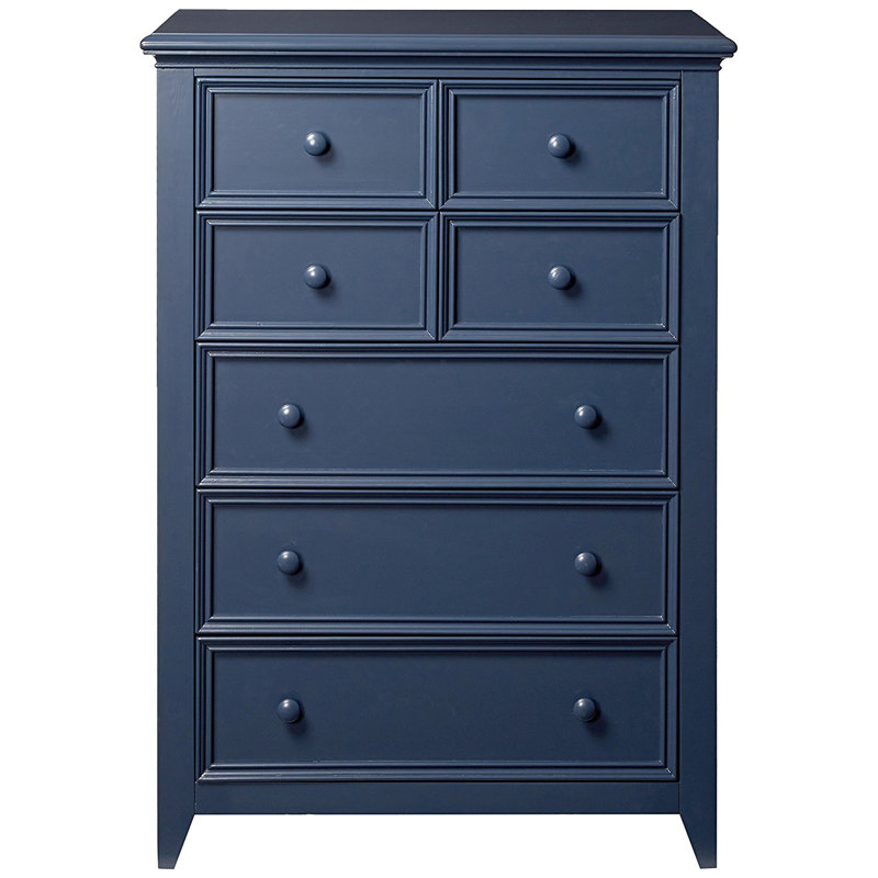 Commode 5 tiroirs Matthes, Bleu Williamsburg