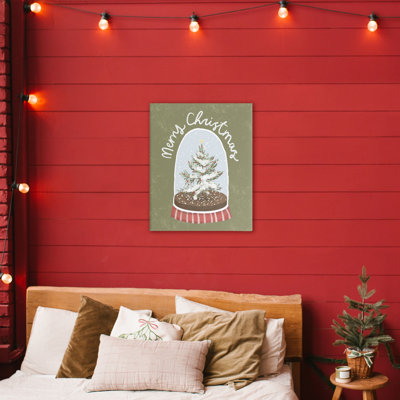 Merry Christmas Snow Globe, toile par Sadie Harper