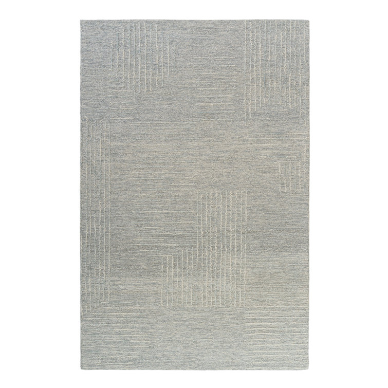 Casual High-Low Handmade Natural Wool Indoor Area Rug
