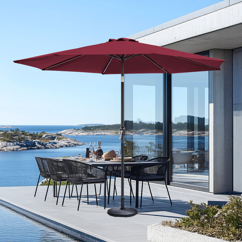 300cm Market Parasol, Wine Red