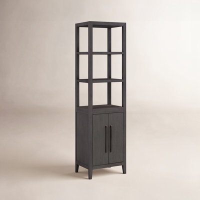 Alsup Solid Wood Freestanding Linen Cabinet