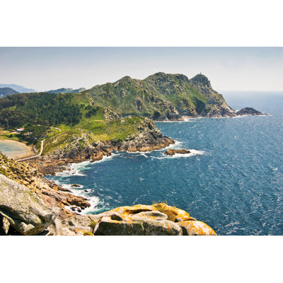 Faro Island At Vigo Estuary by Reginast - Wrapped Canvas Print