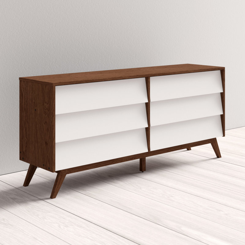 Pattonsburg 160cm W 6 - Drawer Chest of Drawers