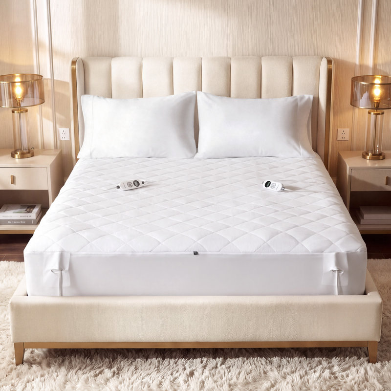 Beautyrest White Microfiber Programmable Heated Mattress Pad, Full