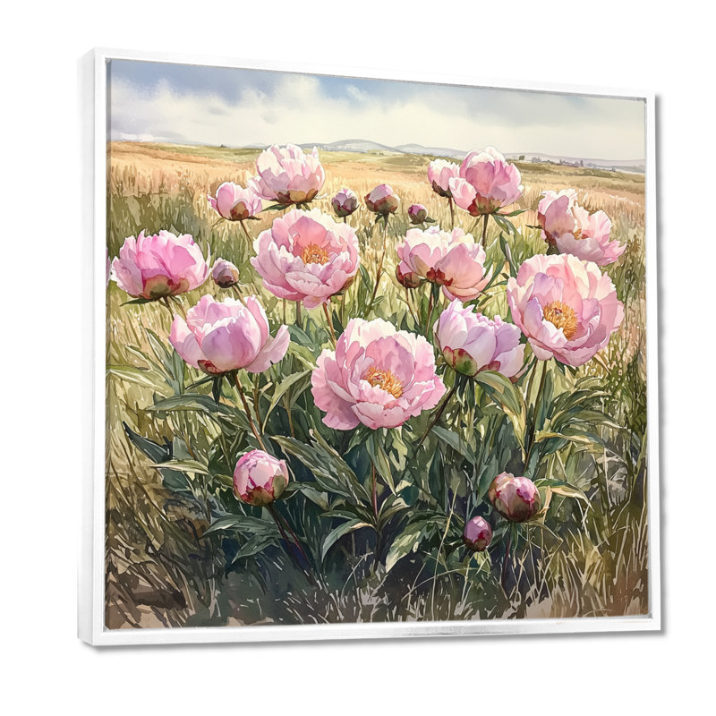 Kratz - Floral Wall Art, Floater Framed Print, 16" H x 16" W, White