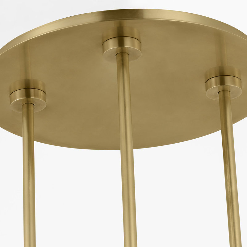 Kelly Wearstler Melange 54" Multi-Positional Chandelier with Alabaster, Antique-Burnished Brass