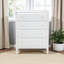 Commode à 4 tiroirs en métal doré à finition blanche Harbor, H 40,35 po x l 31,32 po x P 15,43 po