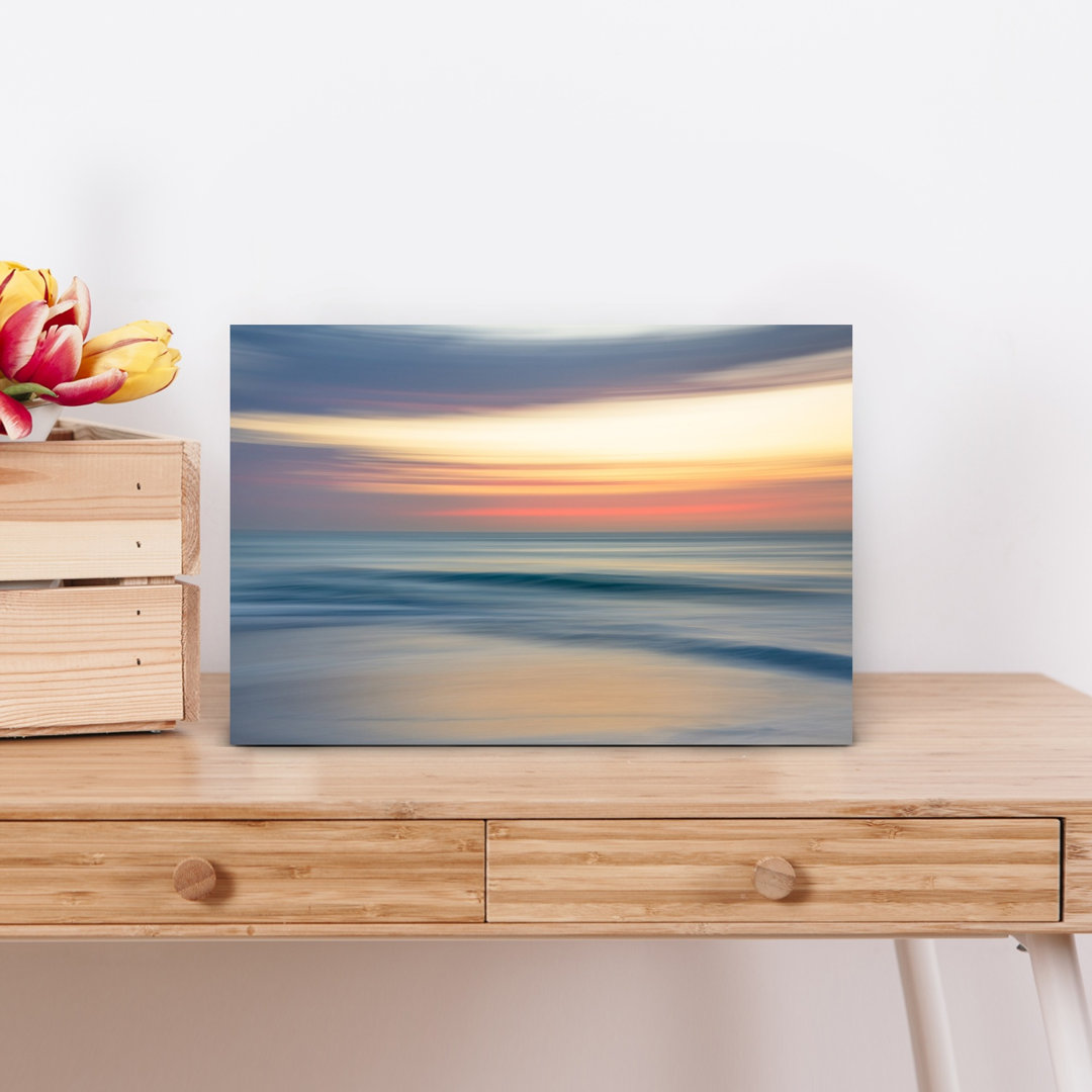 Soft Pastel Ocean Abstract Dreamy Peaceful Ocean Seascape Wall Art Print