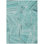 10' X 14' Teal Blue And Ivory Geometric Washable Indoor Outdoor Area Rug