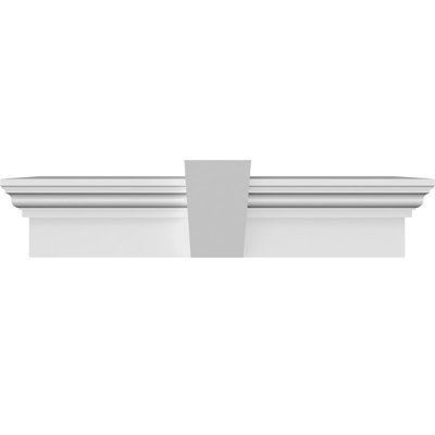Endurathane Traditional Crosshead w/ Flat Keystone, 48" Bottom Width x 54 1/4" Top Width x 9"H x 1"P, Factory Primed