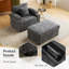 Chaise moderne surdimensionnée avec repose-pieds-744813541