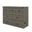 Armoire lit double pleine grandeur avec station de charge intégrée, lit plateforme pliable multifonctionnel avec tiroir de rangement-652384015