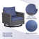 Ingvald 8- Person Outdoor PE Wicker Patio Conversation Set with Fire Pit, Ottomans and Cushions