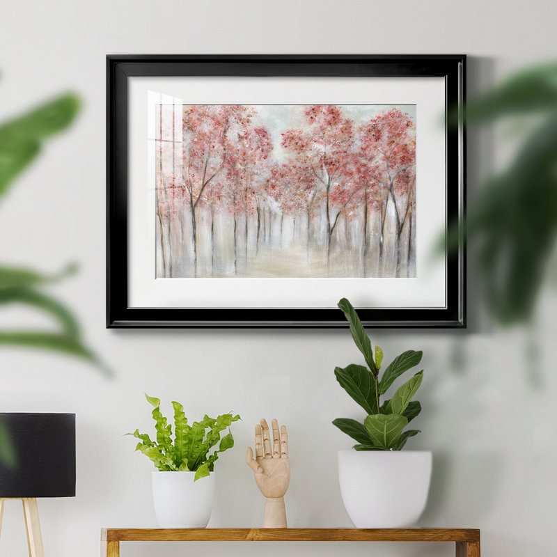 Blush Spring - peinture encadrée, Cadre noir, H 30,5 po x l 42,5 po x P 1,5 po