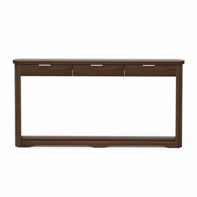 Slim Wavy-Patterned Storage Table with Drawers for Hallways