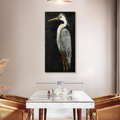 Brampt Silver Heron On Black I