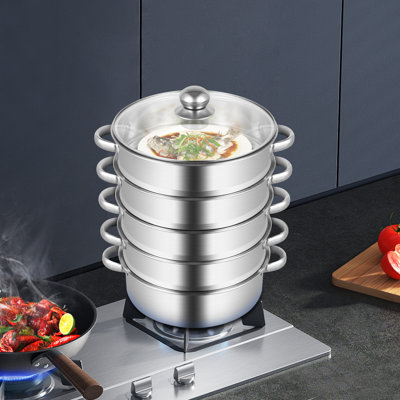 5-Tier Stainless Steel Steamer Pot
