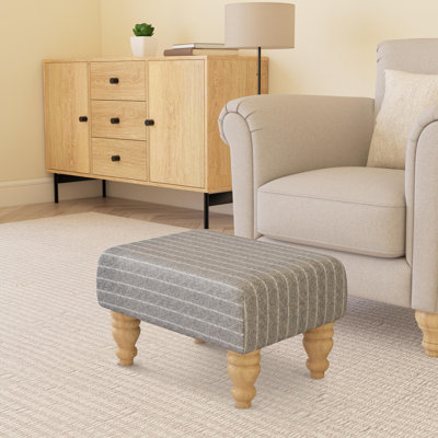 Autryville Wood Turned Leg - Pinstripe Wool