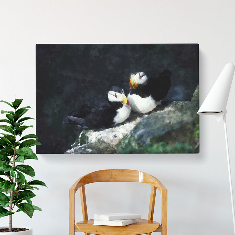 Atlantic Puffin Birds Vol.4 - Wrapped Canvas, 40cm H x 60cm W x 3cm D