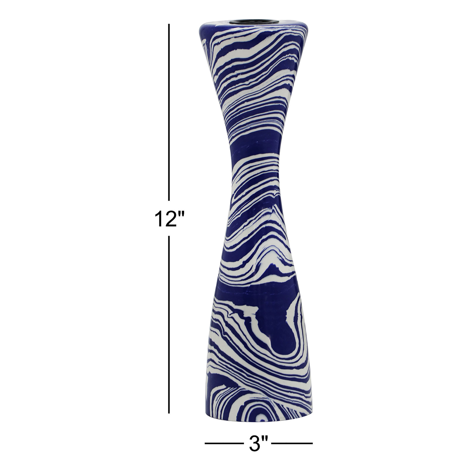 Candlestick Holder, 12" H x 3" W x 3" D