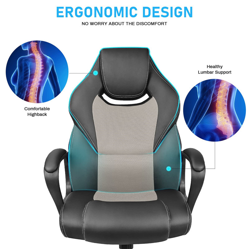 URBNLIVING Office Chair, Grey