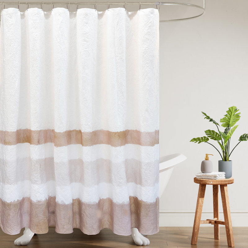 Rideau de douche Crinkle, Naturel