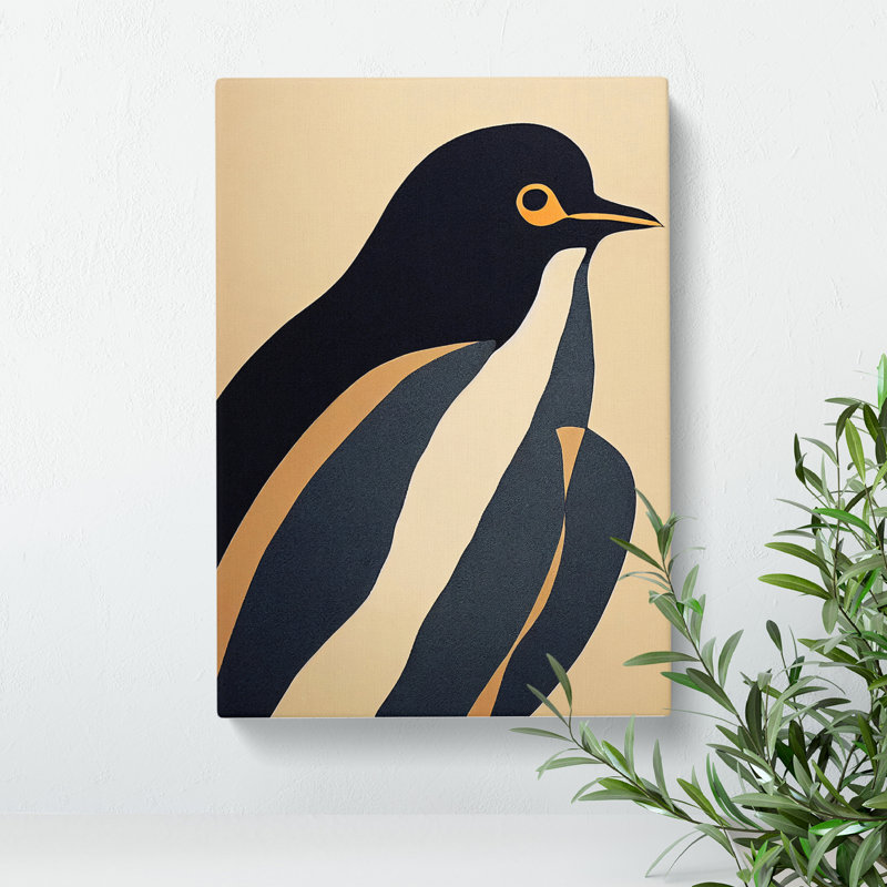 Penguin Abstract No.1 - Wall Art, Wrapped Canvas, 76cm H x 50cm W, No Matte