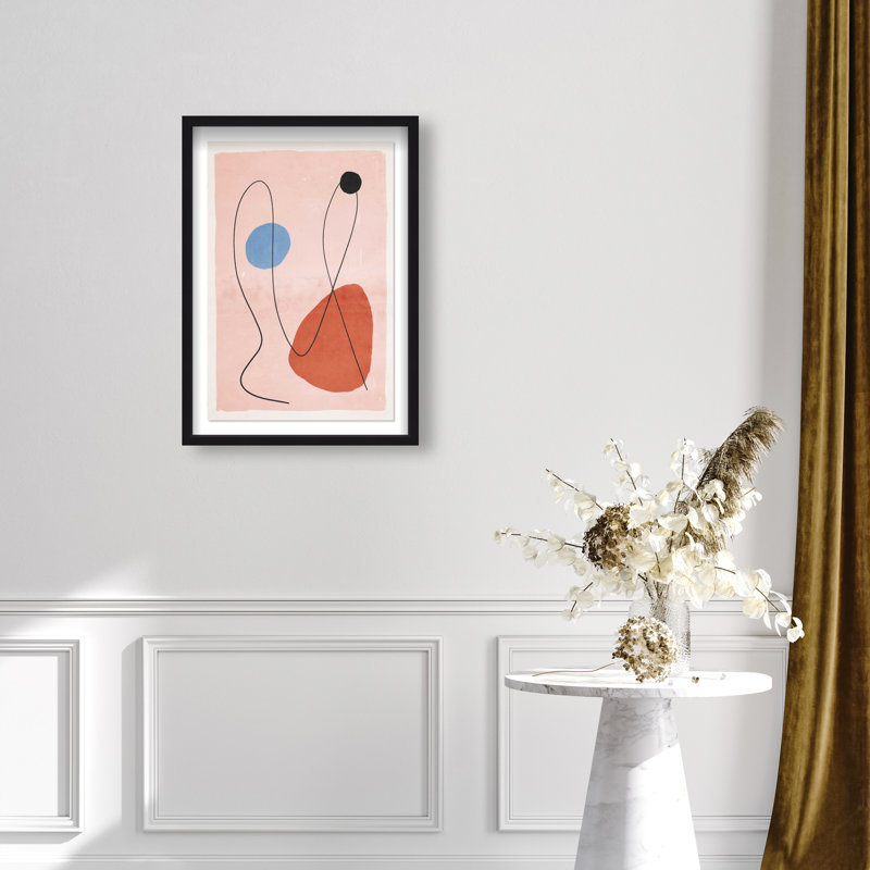 Conneting Color Points Shadowbox Abstract Print by Oliver Gal, Black Frame, 10 x 15, 31.5"H x 21.5"W, Black Frame