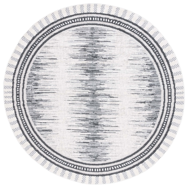 Deadrick Performance Abstract Rug, Round 6'7"