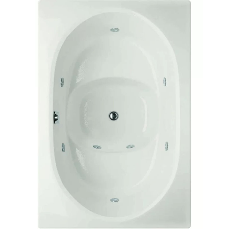Fuji 60'' L Bathtub, White, Matte Black