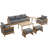 7 Pieces Outdoor Patio Conversation Set-1299540880