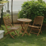 Bahama Andrew Outdoor 3 - Piece Teak Bistro Set