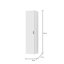 Cassedy Single Door Wardrobe With Three Internal Shelves, White Color, Measurements 39 X 175 X 41 Cm