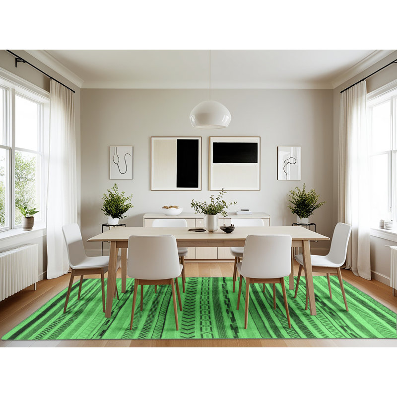 Kendallynn Washable Geometric Indoor Rug, Rectangle 7' x 10'