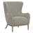 Beige Wingback Accent Chair