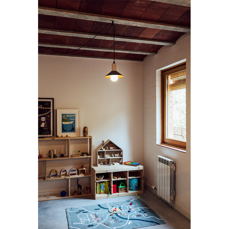 Tagomago 1 - Light Cone Pendant, Anthracite Gray Lacquer/Gold, Anthracite Gray Lacquer/Gold