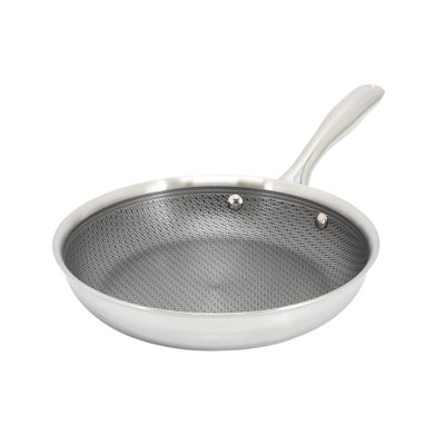 Oster Modessa Nonstick Tri-ply Stainless Steel Frying Pan in Silver