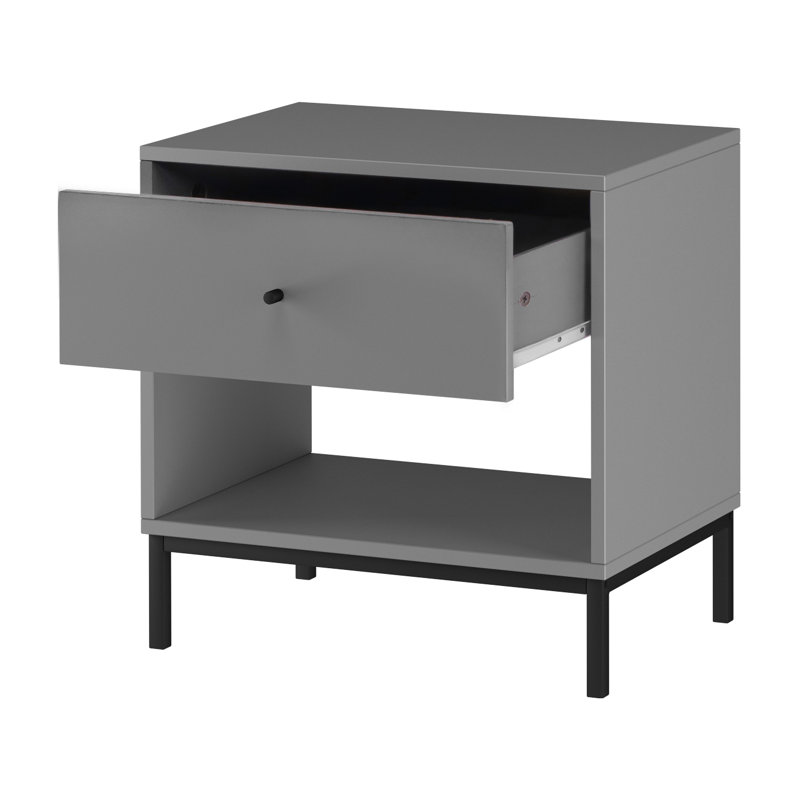 Ivelisse 50cm W Manufactured Wood Bedside Table
