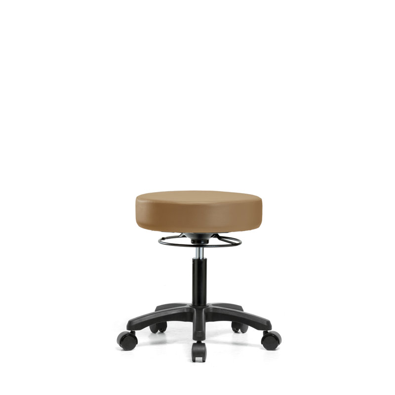 Tabouret de laboratoire Wilder, Roulettes, Taupe