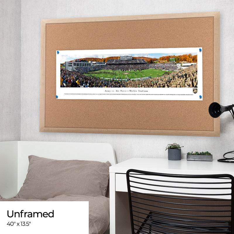 Impression panoramique armée de football, H 13,5 po x l 40 po x P 0,1 po, Unframed