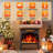 Agros 24.3'' W Portable Electric Fireplace Stove Adjustable Thermostat with Remote Control