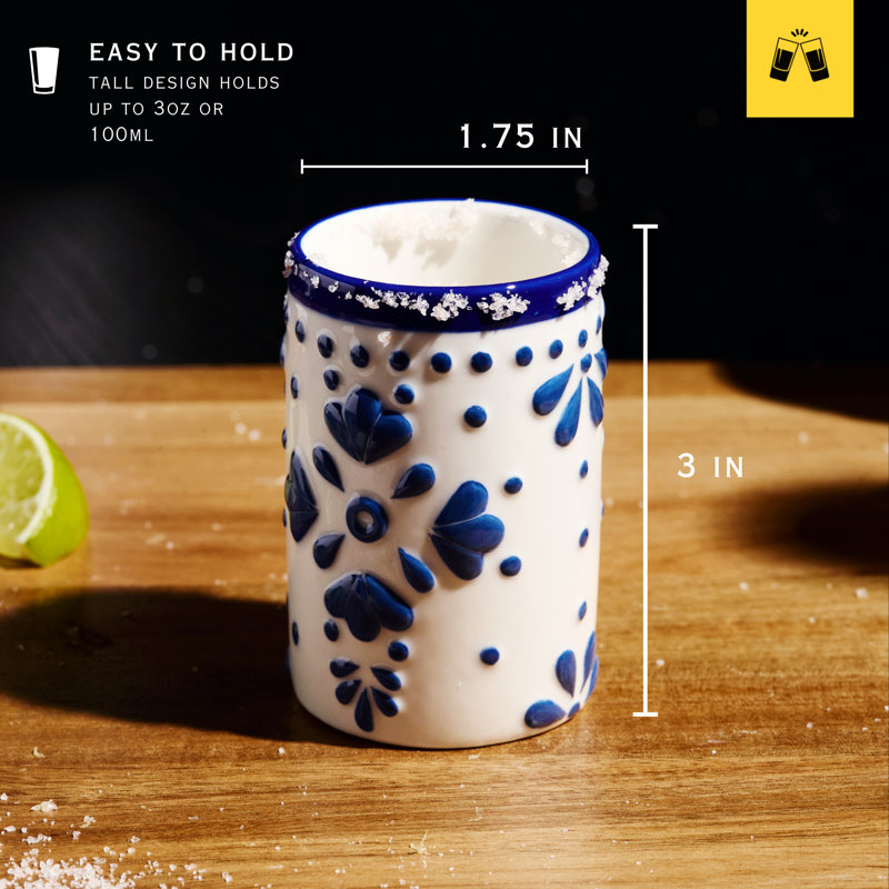 Verres à liqueur en céramique 3 oz Talavera