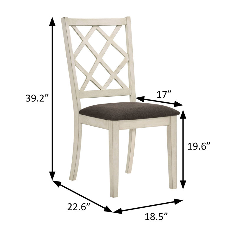 Chaise d'appoint transitionnelle de 18,5 po (2 / RTC), blanc antique / gris