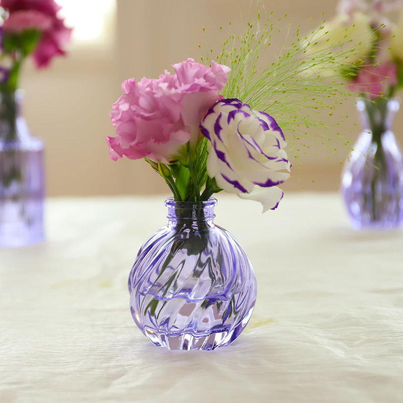 Ensemble de 12 vases Bud, Mauve