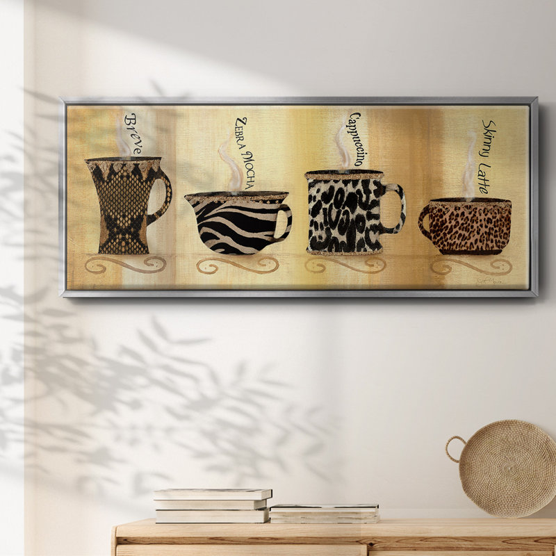 Café Exotica II- Framed Canvas, 20" H x 50" W