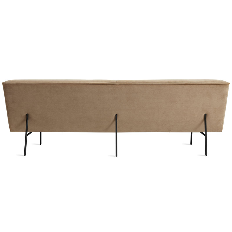 Dandy Velvet Sofa, 32" H x 86" W x 37" D, Camel Velvet Polyester Blend