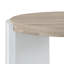 Table de bout élégante avec base de traîneau et chêne brillant - salon chic moderne blanc brillant surface attrayante