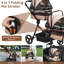 Poussette double pour animal de compagnie avec supports amovibles, poussette pliable pour chien légère, poussette pour chat-111061216