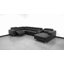 Canapé modulaire inclinable en cuir véritable de 153 po de largeur-67620332
