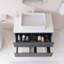 Meuble-lavabo mural simple 30 po avec comptoir Carrara-1453440210